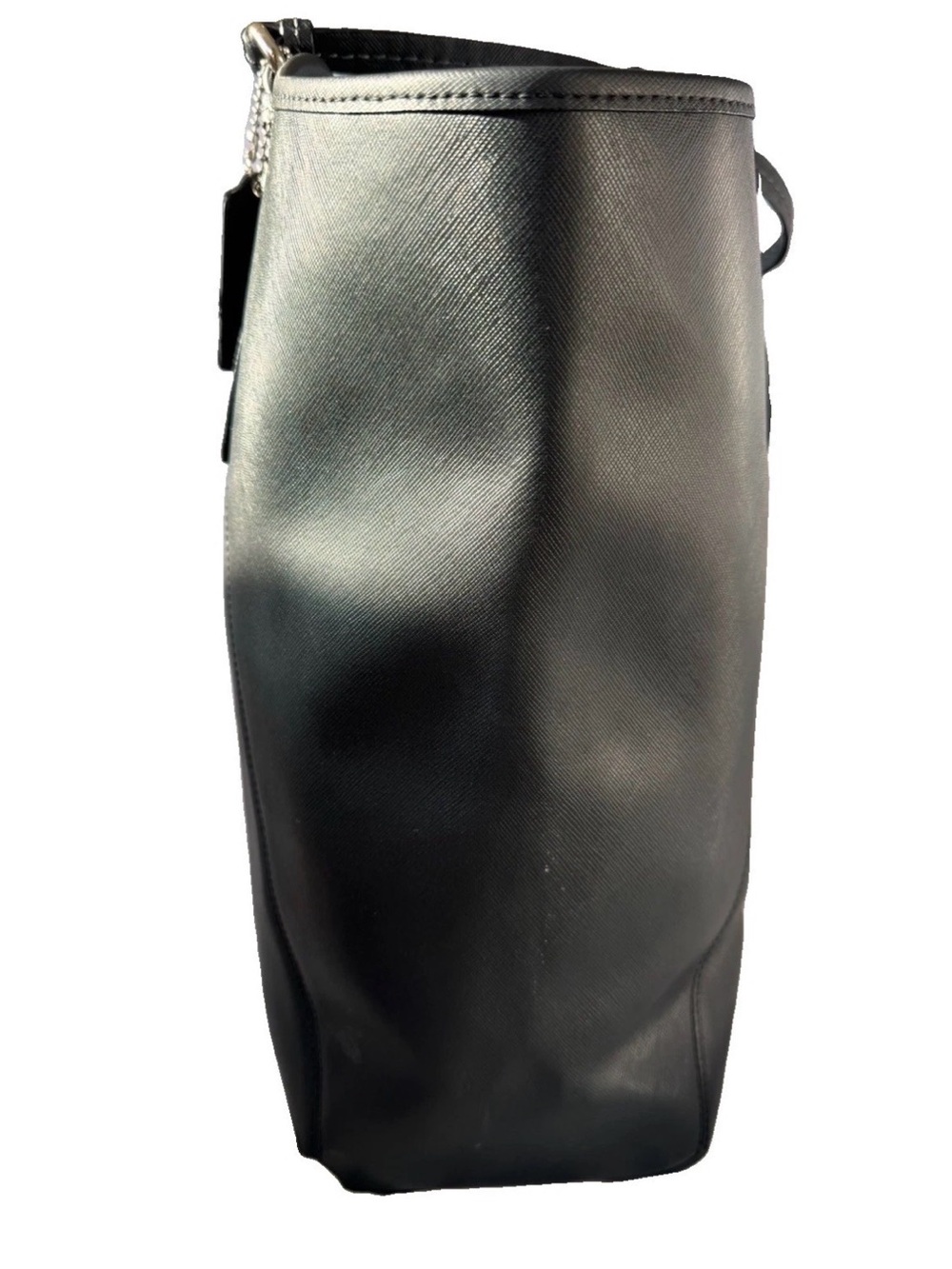 Coach Peyton Saffiano Leather Tote Bag in Black - Picture 4 of 11
